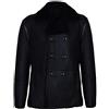 Infinity Leather Cappotto in Pelle di Montone in Doppiopetto Nero Tedesco Uomo 5XL