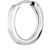 NKlaus Singolo Creolo 333 Oro Bianco 8 Carati 10mm Uomo Orecchino d'Oro Orecchio Rotondo 14397