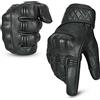 Hand Fellow - Guanti da moto in pelle di alta qualità, impermeabili, con fodera termica, adatti per l'inverno, antivento