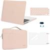 MOSISO Case Compatibile con MacBook PRO 14 Pollici 2024-2021 A2779 A2442 M2 M1 PRO/Max Chip Touch ID,Custodia Rigida&Laptop Custodia&Tastiera Cover&Proteggi Schermo&Webcam Cover,Cammello