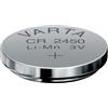 Varta - Pila a bottone, tipo 6450 / CR2450, tensione: 3 V, dimensione: 5,0 mm, diametro: 24,5 mm