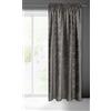 Eurofirany Adria - Tenda in velluto con fettuccia arricciata, effetto velluto, 1 pezzo, motivo geometrico, moderna, classica, per soggiorno, camera da letto, balcone, 140 x 270 cm, colore: Gtaphite e grigio