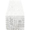 DII 100% Cotone, Lavabile in Lavatrice, Stampato Metallico tovaglia Vacanza - 132,1 x 132,1 cm 4 posti., Christmas Collage Sliver, Table Runner 14x108
