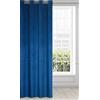 Eurofirany Tenda in velluto con motivo geometrico a ventaglio e occhielli, 1 pezzo, effetto velluto, soffice, moderna, per soggiorno, camera da letto,