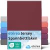 etérea Himmlische Qualität etérea Jersey lenzuolo con angoli 100x200-120x200 cm Bordeaux Epaisseur 15-25 cm - 100% Cotone - Oekotex materasso Letto copripiumino - lenzuola 100x200cm - 120x200cm Rosso