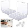 Sprießen 50 Pezzi Bobine Macchina da Cucire,Bobine per Macchina da Cucire Necchi,Trasparente Plastica Rocchetti,per Macchina Brother Singer Babylock Kenmore Janome Elna
