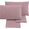Puraluna CUORE - Completo Letto Matrimoniale 160x200 | set di lenzuola | MADE IN ITALY | sotto con angoli H30 (Cipria, Matrimoniale Lungo)