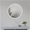Home Glow Specchio circolare da bagno da 50cm con luci LED, con interruttore touch, Specchio circolare con retroilluminazione con luce bianca naturale.