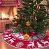 Wenosda Gonna per albero di Natale, 90 cm, coperta per albero di Natale, rotonda, tappeto per albero di Natale, in lana, per decorazione natalizia