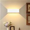 Kingwen 30W Applique da Esterno/Interno IP65 Impermeabile, Luci da Parete Angolo del Fascio Regolabile 120°， 3000K Lampada da Parete Bianco Caldo Moderno Applique