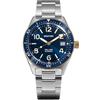 Seestern S434 Automatico Acciaio Blu Oro Datario Orologio Uomo