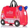 Trunki Valigia Cavalcabile per Bambini - Trolley Bambini Bagaglio a Mano - Valigia Cavalcabile Frank Autopompa Antincendio (Rosso)