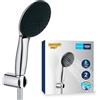 GROHE Vitalio Start 110 Set Supporto a Muro (2 getti Rain e Jet, supporto a parete, flessibile, SpeedClean anticalcare), Cromo, 27950001