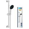 GROHE Vitalio Start 110 Set Saliscendi Doccia (2 getti Rain e Jet, asta 600 mm, flessibile, SpeedClean anticalcare), Cromo, 27948001