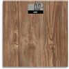 ADE Bilancia pesapersone digitale in accogliente look legno | ampio display | superficie di pesatura antiscivolo in vetro di sicurezza | risultati di pesatura accurati | fino a 180 kg