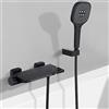 PHASAT Rubinetto per Vasca da Bagno a Muro Miscelatore Vasca con Doccetta Rubinetto a Parete Bagno Ottone Nero PTBB10E