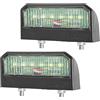 AGRISHOP 2PCS Auto Luci Targa,2pcsX6 SMD LED Luci Per Targa Posteriore 12-24V,Luce targa a 2 LED per Targa,Impermeabile per 12V Auto,Luce di Cortesia Luce Targa LED per Rimorchi Camper Camion Furgone