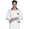 Ristosubito Casacca cuoco Peter Manica lunga 100% Cotone Bianco + blu Disponibile in diverse taglie Modello 036106