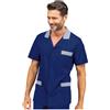 Ristosubito Casacca cuoco Peter Manica corta 65% Poliestere 35% Cotone Blu Disponibile in diverse taglie Modello 036102M