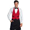 Ristosubito Grembiule Garcon unisex 100% Poliestere nero e rosso Modello 037007