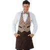 Ristosubito Grembiule Garcon unisex 100% Poliestere Moro + tartan 415 Modello 037062