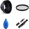 Rhinos Blog Set di accessori per obiettivo fotocamera 77 mm 3 fasi paraluce pieghevole, MC UV, set di pulizia per fotocamera Nikon CoolPix P1000