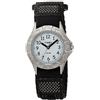 Timex Kids 28Mm, Orologio Cassa Argentata con Quadrante Bianco e Cinturino in Tessuto, Nero, T79051