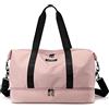 CORIOS Borsone da Viaggio Nylon Borsone Sportiva Tote Gym Borsone Palestra Pieghevole Grande Capacità Borsa a tracolla Vacanza per Uomo/Donna per Sport Viaggi Palestra Rosa