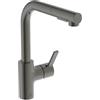 Ideal Standard - Gusto Miscelatore cucina, Bocca alta tonda a L, con doccetta estraibile e due modalità di getto, bocca girevole a 360°, facile da installare con fissaggio EasyFix+, Magnetic Grey