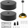 Mikiuly Rosone Lampadario Soffitto, Rosone Soffitto, Rosoni Lampadario in Metallo, Lampada a Baldacchino, Coprifilo per Rosone a Soffitto, per Soggiorno, Corridoio, Lampadario da Cucina, 2 pezzi