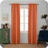 GIRASOLE HOME Coppia Tende Barbados Termiche Totalmente Oscuranti 2 Pannelli da 90x240cm con Tasca, Arancione