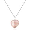 COAI Collana da Donna in Argento Sterling 925 con Ciondolo Cuore di Quarzo Ematoide, Collana Cuore da Donna in Pietre Naturali