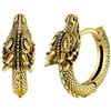 U7 Orecchini Uomo Cerchio Oro Drago Cinese Orecchini Cerchio Piccoli Drago Acciaio Inossidabile Colore Placcato Oro 18K Idee Regalo Natale Compleanno Uomo