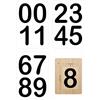 GOYAPRINT Numeri Adesivi per Numerare Porte, Cassette delle Lettere, Oggetti Numeri Adesivi Piccoli e Grandi (Fondo trasparente numeri neri, 90 x 130 mm)