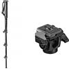Manfrotto MPMXPROA4 Monopiede Xpro Over, Alluminio, 4 Sezioni & 234RC Testa Rapida in Alluminio per Monopiede, Nero