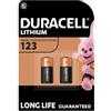 Duracell 2X Duracell 123 Batterie Lithium (1 Blister Da 2 Batterie) 2 Pile (CR123 / CR123A / CR17345)