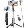 qirita Bastone Selfie, 41'' Estensibile Selfie Stick Treppiede per Smartphone con Clip Staccabile & Telecomando Wireless, Rotazione a 360° Asta per Selfie Compatibile con iPhone/Android/Samsung/GoPro