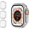 iVoler 3 Pezzi Cover e Pellicola Protettiva per Apple Watch Ultra 3/2 / Apple Watch Ultra 49mm, Copertura Completa Custodia Trasparente, Sottile Morbida TPU Antiurto Anti-Graffio iWatch Case