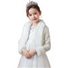 Heavyoff Coprispalle da Bambina, Giacca a Maniche Lunghe Principessa Capretti Pelliccia Finta Mantella per matrimoni, Bianco B