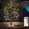 KESSER® Albero luminoso di betulla, 60 cm, con telecomando, timer a 8 modalità, rami di luci per interni, luce bianca calda, alberi, betulla, decorazione natalizia per Natale, casa, feste