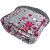 Tata Home Coperta Plaid Morbida Coperta Pile Super Calda Invernale Plaid Divano Flanella Retro Agnellato Sherpa 3 Misure 5 Disegni (Cuori Rossi, Plaid 127x152 cm)