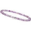 GD GOOD.designs Bracciale da donna in ametista con pietre naturali autentiche e perline in argento 925 I Bracciale in pietra naturale composto da perline sfaccettate da 4 mm - Incl. sacchetto regalo
