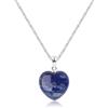 COAI Collana da Donna in Argento Sterling 925 con Ciondolo Cuore di Lapislazzuli, Collana Lapislazzuli Naturale da Donna