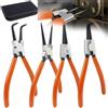 TUZHE Set di 4 pinze per anelli elastici da 7,1/180 mm, con custodia, pinza per anelli elastici per fusibili interni ed esterni, pinza per seeger dritta e curva