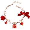 Yirepny 1 collana di perle per cani, 1 collana di perle per animali domestici, regolabile, con grazioso ciondolo natalizio e fiocco per cani, gatti, gatti, gatti, gatti, taglia XS