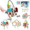 Maycoly Cubo di attività,15 in 1 Busy Cube Giochi Bambini Bambina Montessori Sensoriali Giocattoli Giocattolo Cubo Legno per L'infanzia Busy Board per Bambini 1 2 3 4 Anni