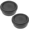 ECSiNG 2 set di tappi anteriori per obiettivo posteriore compatibile con Nikon D7500 D7200 D7100 D7000 D5600 D5300 D5200 D5100 Accessori per fotocamera nero