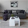 WELL HOME MOBILIARIO & DECORACIÓN Imposta tabelle ausiliarie, scheda agglomerata al 100% respinto in melamina, colore bianco