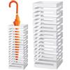 BAKAJI Portaombrelli in Metallo Design Moderno Porta Ombrelli Quadrato Stand Bianco