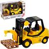 BAKAJI Muletto Giocattolo Bambini a Frizione con Suoni Forche Funzionanti e Accessori